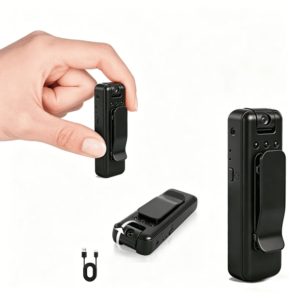 Mini Body Camera 4K HD, WiFi Wearable Clip-on Body Cam with 270 Rotatable Lens, Infrared Night Vision, Sports Anti-Shake, Loop Recording for Security, Outdoor, Meeting, Pet