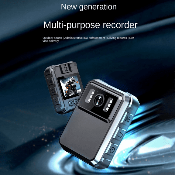 Mini Body Camera Full HD 1080P 2 Inch IPS Touch Screen Night Vision Video Recorder Security Guard Police Camera,Black