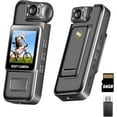 thumbnail image 1 of Mini Body Camera,HD 1080P Wearable Body Cam with 180° Rotating Lens and Smart Motion Detection,Portable Camcorder with IR Cut Auto Night Vision&Loop Record for Outdoors Sports Police Law Enforcement, 1 of 10
