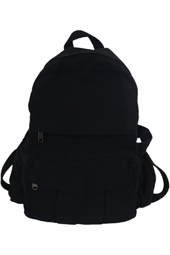 Mini Boho Canvas Backpack Vintage College School Backpack Women Student Bookbag Fairy Grunge Aesthetic Hippie Y2K Backpack (Green)