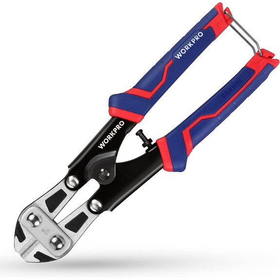 Mini Bolt Cutter 8-inch, Spring Loaded Wire Cutters Heavy Duty with Soft Anti-slip Handle, Small Bolt Cutter, Wire Cable Cutter, Spring Snips Clippers (Upgrade Grip)
