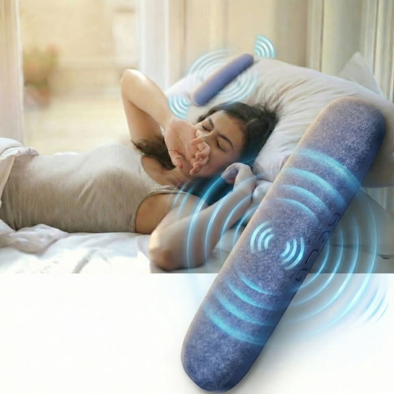 Mini Bone Conduction Sleep Speaker, Ultra-Thin Pillow Speaker with Bluetooth 5.4, 30/60 Min Sleep Timer, Up to 20H Playtime, White Noise Portable Wireless Bed Speaker for Adult, Side Sleepers