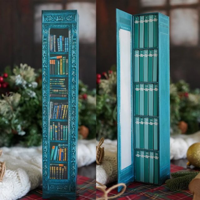 Mini Book Ornament Advent Calendar, 2024 Christmas Advent Calendar with