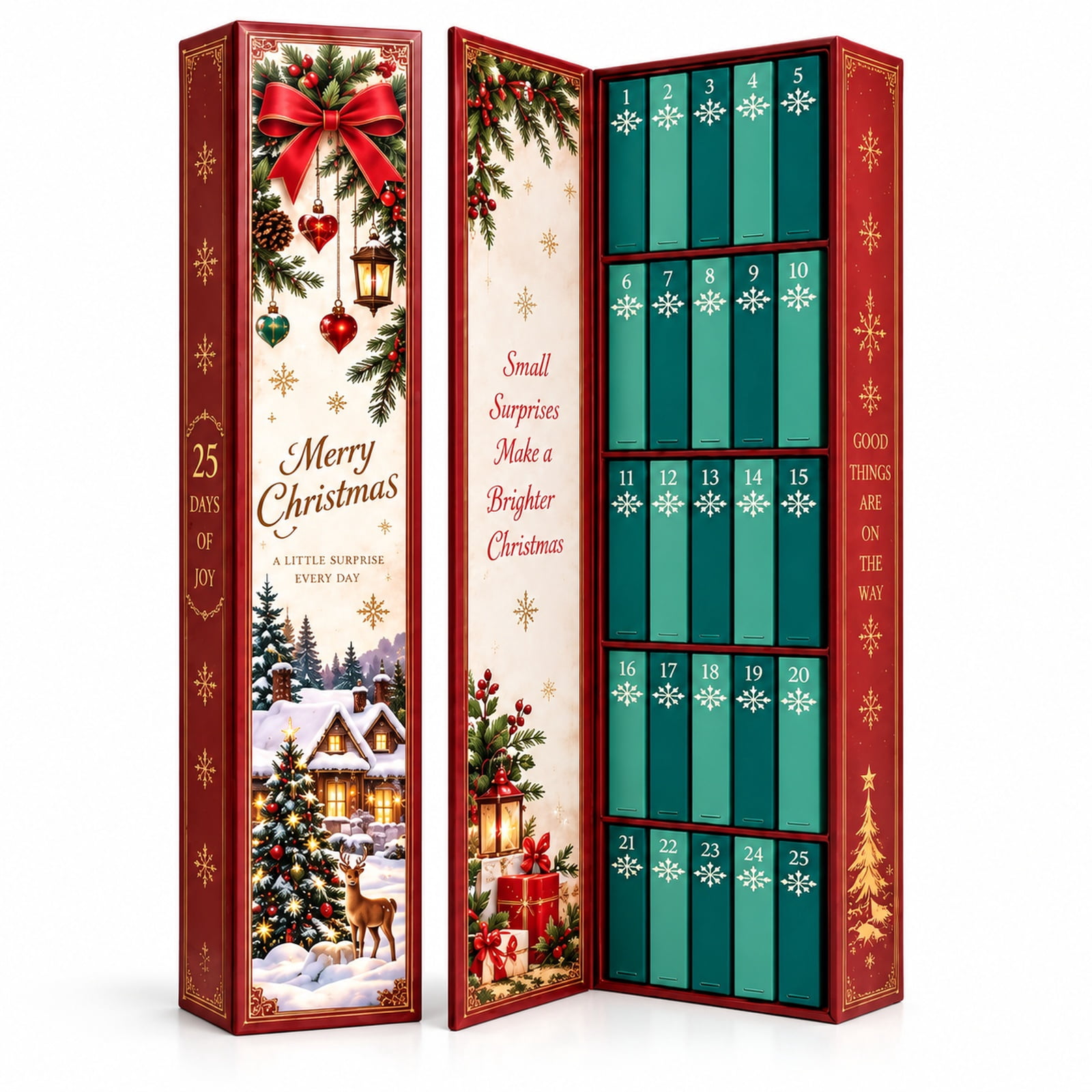 Mini Book Ornament Advent Calendar 2026, 25 Countdown Mini Books for ...