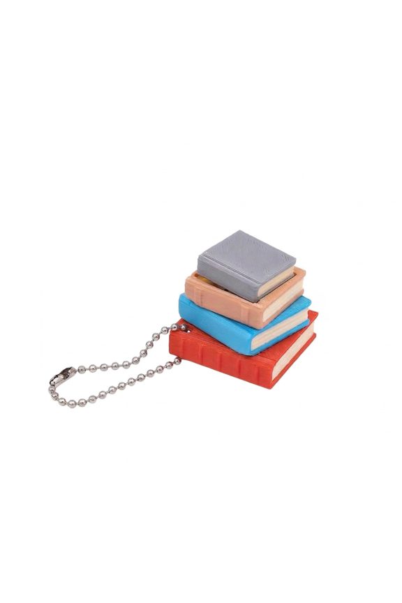 Mini Book Tower Clicker Fidget Keychain, Stress Relief ASMR Sensory Toy 3.2cm 3D Printed PLA