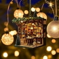 thumbnail image 1 of Taicans Mini Bookstore Christmas Ornament - LED Lighted Bookshelf (8cm/3.14in),Warm Holiday Tree Decor,Cozy Gift Idea for Book Lovers,Perfect for Xmas Stocking Stuffers, 1 of 5