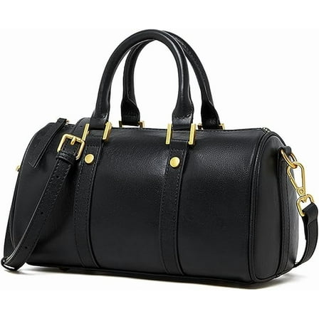 Mini Boston Crossbody Bags for Women, Top Handle Stachel Tote Purses, Genuine Leather Handbags