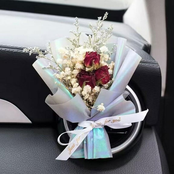 Mini Bouquet Flower Car Vent Clip Freshener: Environmentally Friendly, Heat - Resistant, Handmade for Automotive Interior Decor and Various Gift Occasions