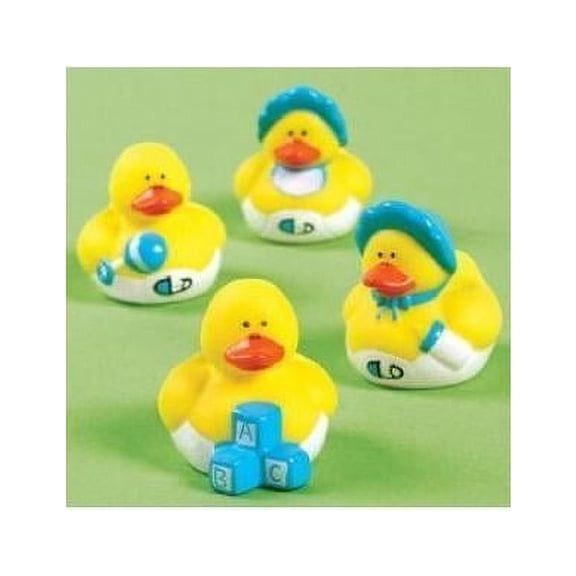 Mini Boy Baby Shower Ducks - Toys - 24 Pieces