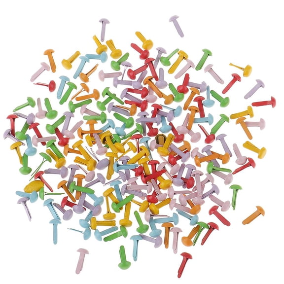 Mini Brads For Craft Approximately 200 Metal Brad Paper Fastener - mixed color, 4.5x8mm