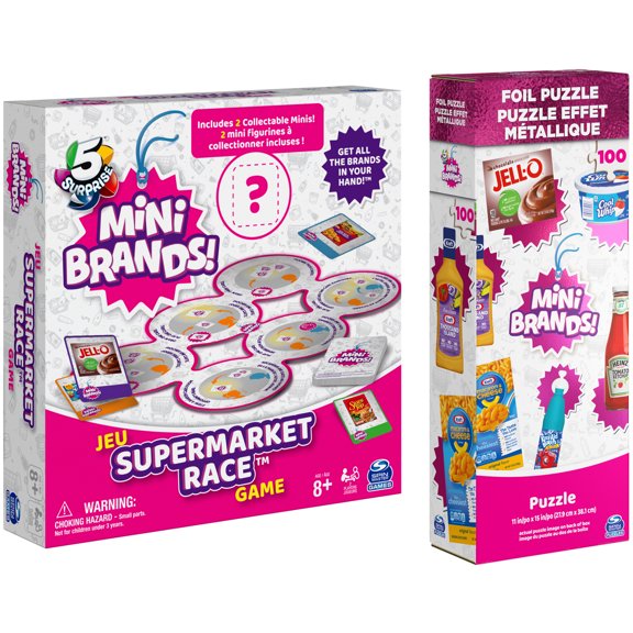 Mini Brands, Activity Bundle Game and Foil Puzzle, for Kids Ages 8+