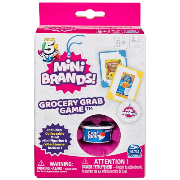 Mini Brands, Collectable Grocery Grab Card Game, Kids Aged 5 and up