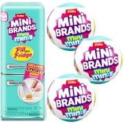 Mini Brands Fill The Fridge Playset & 3x Mystery Packs COMBO Set