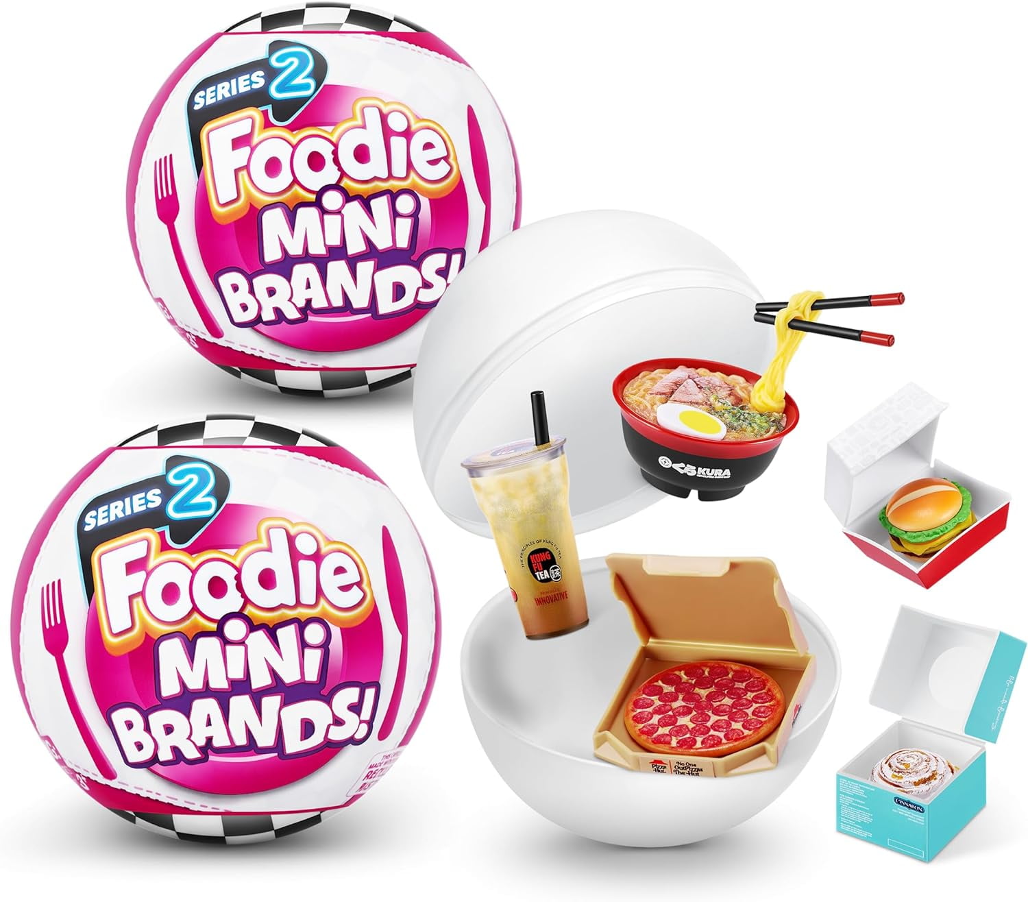 Mini Brands Foodie Series 2 (2 Pack) by ZURU Real Miniature Fast Food Brands Collectible Toy For Boys & Girls