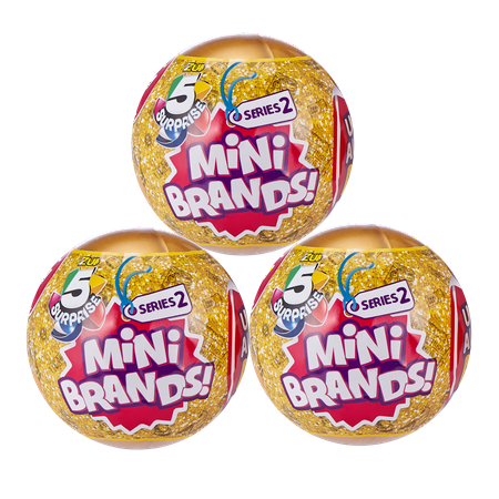 Mini Brands Mystery Capsule Collectible Toy (3 Pack) by ZURU Series 2
