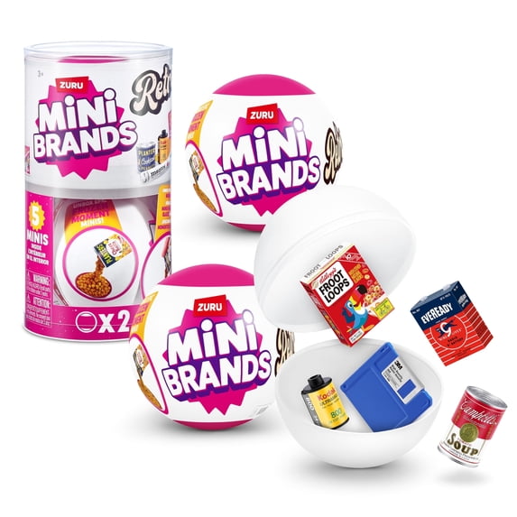 Mini Brand Instruments Mini Brands, Collectible Toys, Retro 2 Pack Capsule, 60+ Mystery Minis ...