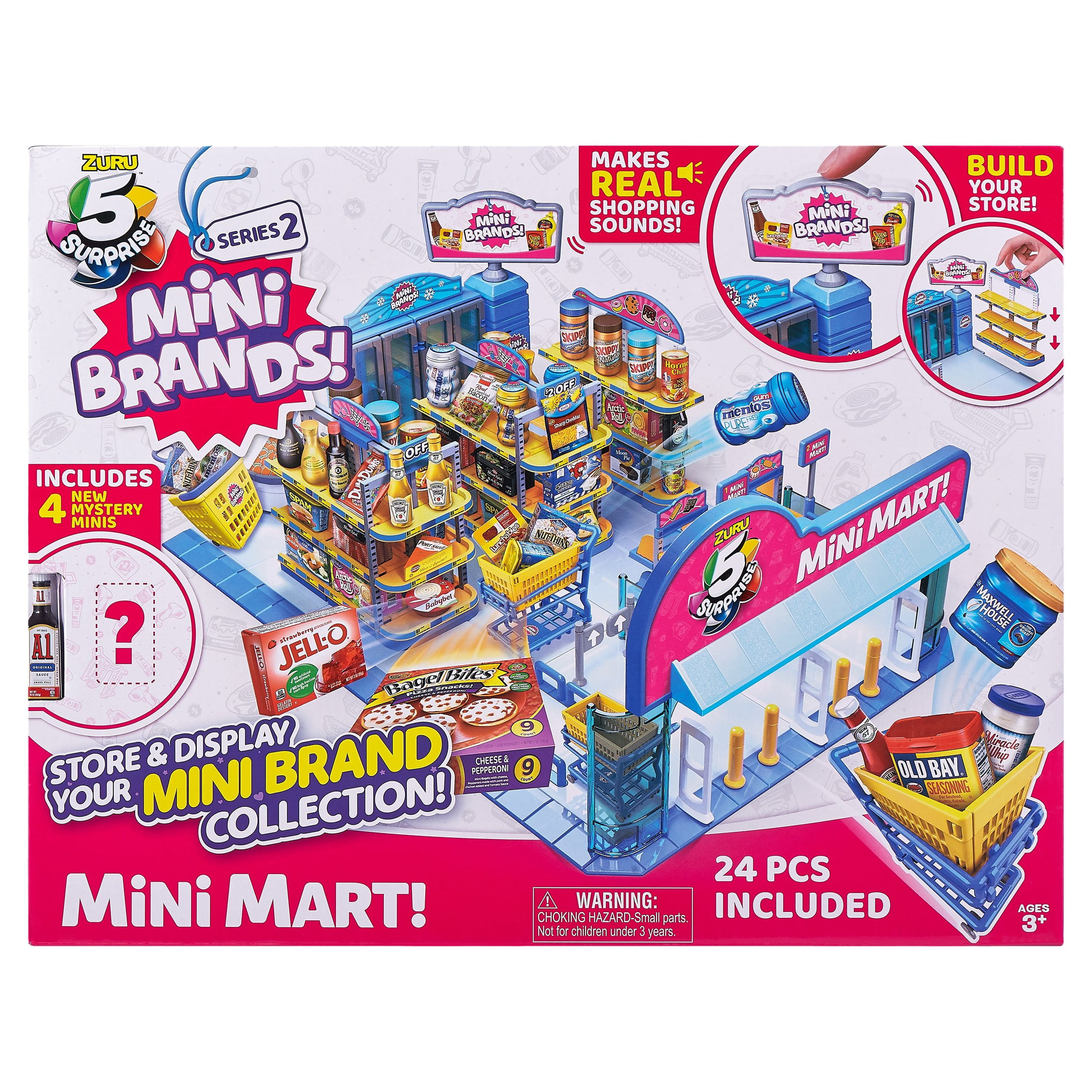 Mini Brands Series 2 Electronic Mini Mart with 4 Mystery Mini Brands  Playset by ZURU