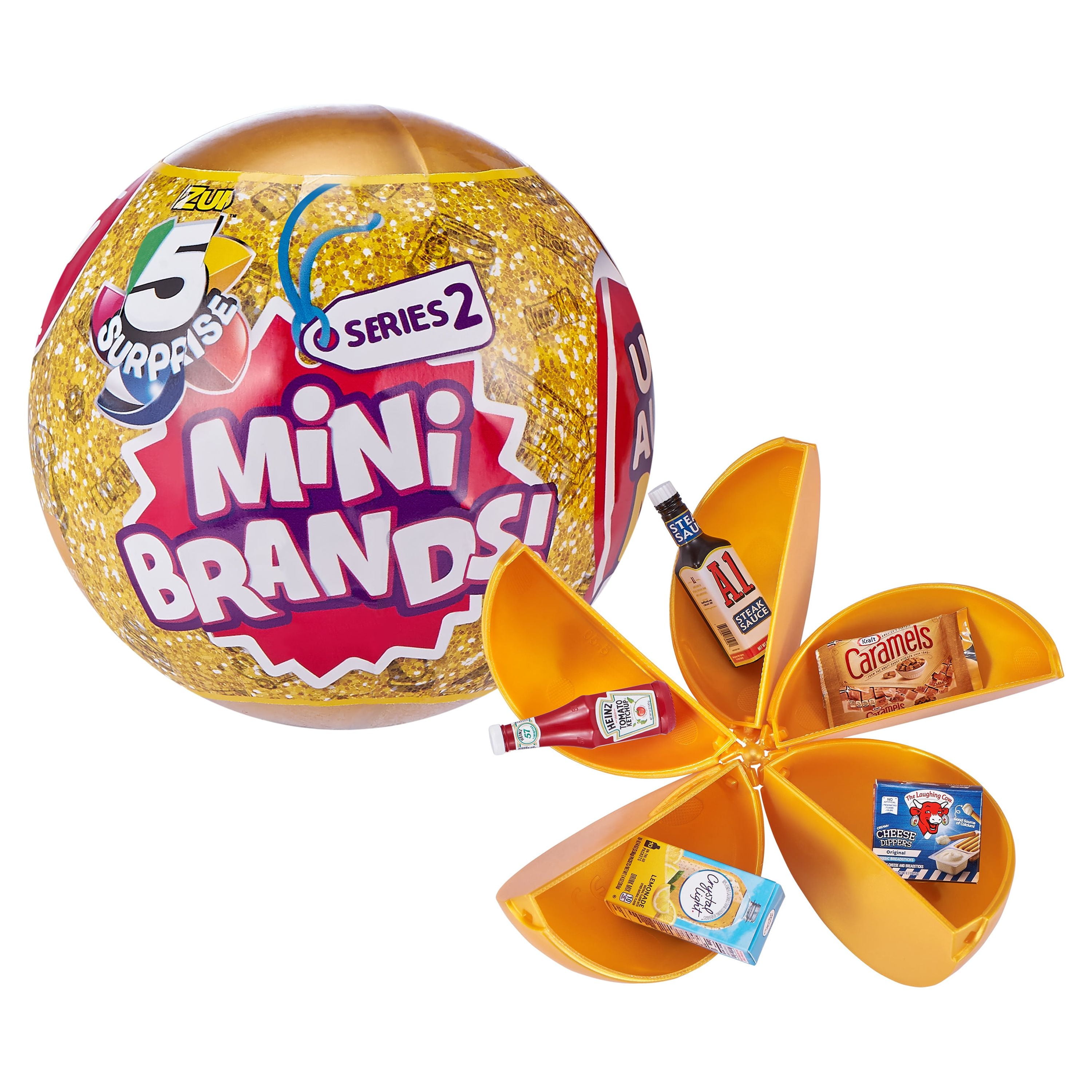 Zuru 5 Surprise Mini Brands Series 2 Mystery Set Bundle with Pikmi Pops  Stickers and More (Collectible Food Toys)