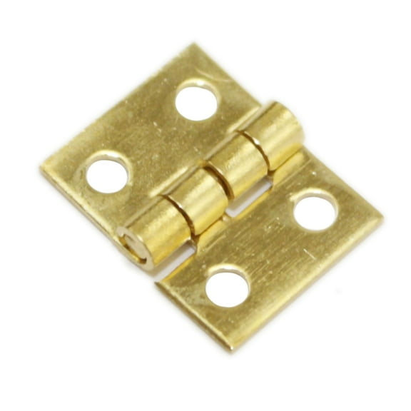 Mini Brass Hinges 1/4in Mini Hinges Mini Hinges 4 Hole Small Hinge Folding Hinges 20Pcs Mini Brass Hinges 1/4in 4 Hole Folding Small Hinge With Screws For Doll Houses CabinetsGold
