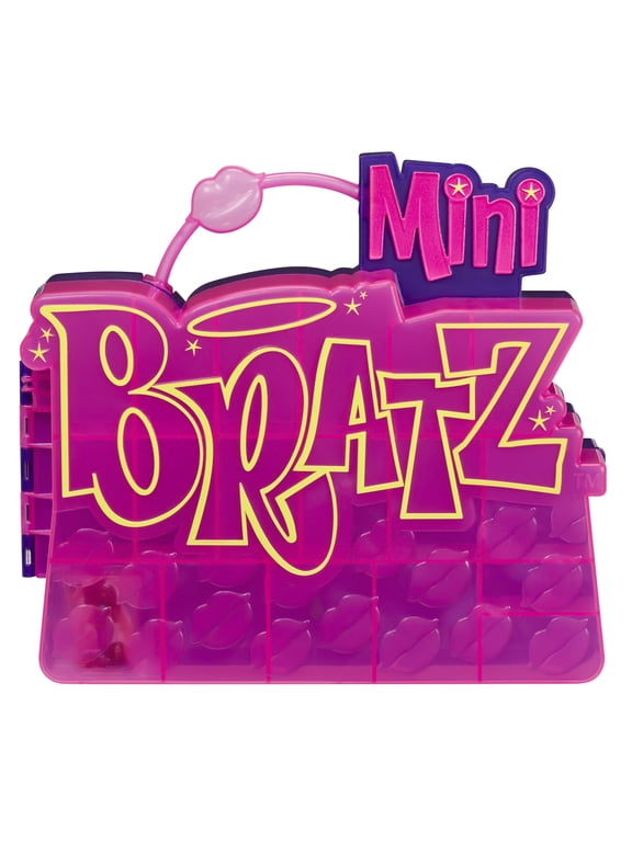 Mini Bratz Collectors Case with Exclusive Collectible Figure, Holds 60+ Minis, Travel Case and Wall Mountable