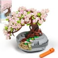 thumbnail image 1 of Mini Brick Cherry Blossom Tree Bonsai Model 426 PCS Creative Flower Building Blocks Sakura Plant Building Toys for 6+(Not Compatible with Lego flowers Set), 1 of 10