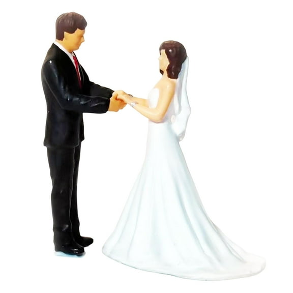 Mini Bride and Groom Set 1/87 Resin Miniature Model Figures Scenery Landscape Layout Ornament Miniature Scene People for Miniature Scene