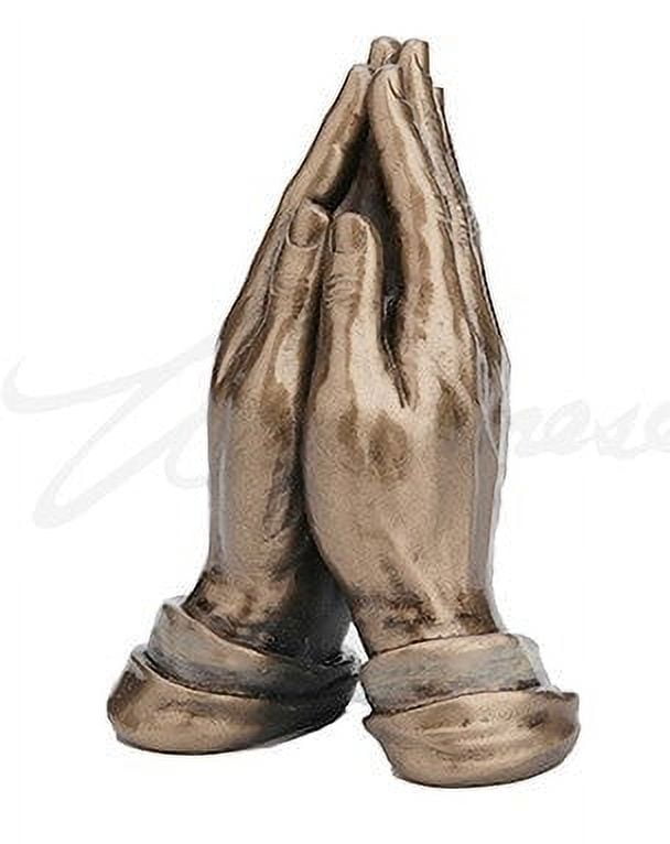 Mini Bronze Praying Hands statue.
