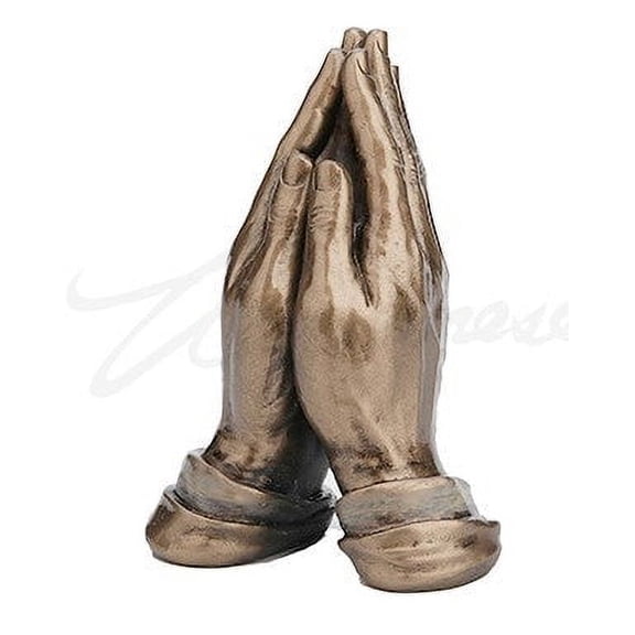Mini Bronze Praying Hands statue.