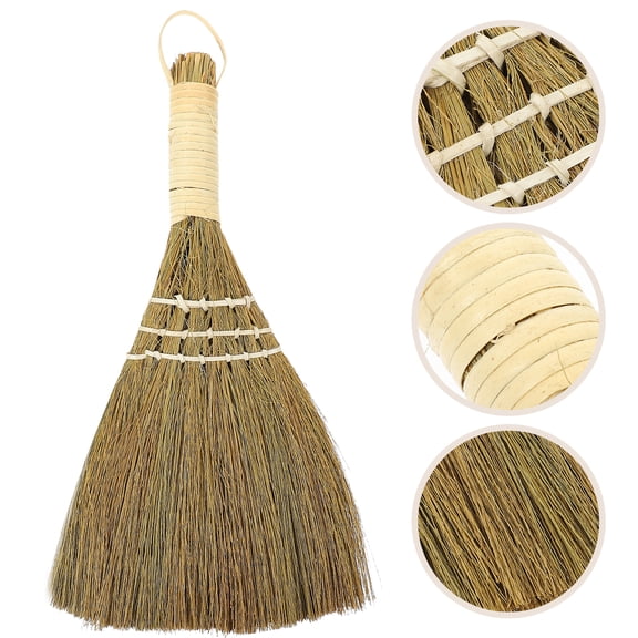 LIOOBO 2Pcs Household Cleaning Brooms with Short Handle for Dust Removal on Hard to Reach Areas