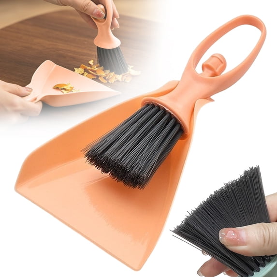 Mini Broom and Dustpan Set,Small Hand Broom Cleaning Tool,Portable Compact Brush and Dustpan Sweeping Kit,Dust Pan,Handheld Cleaning Combo for Keyboard,Countertop,Car Interior,Pet Area