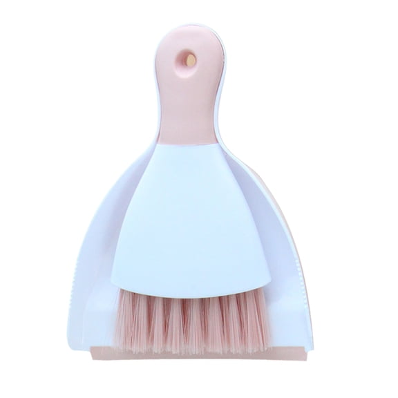 Mini Broom and Small Dustpan Brush - Mini Broom and Dustpans, Small Broom and Dustpan Set, Mini Dustpan and Brush Set, Hand Broom and Dustpan Set for Home/Pets (Pink)