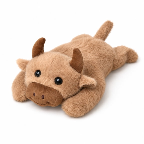 Mini Brown Cow Plush Toy Soft Stuffed Animal Pillow, Cute Farm Animal Gift
