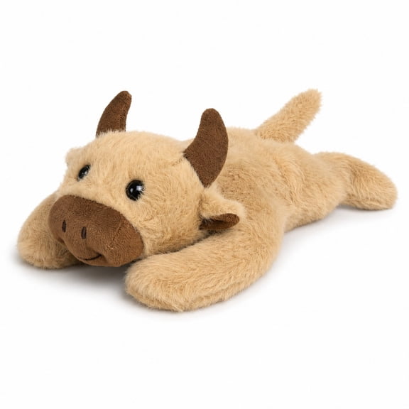 Mini Brown Cow Plush Toy Soft Stuffed Animal Pillow, Cute Farm Animal Gift