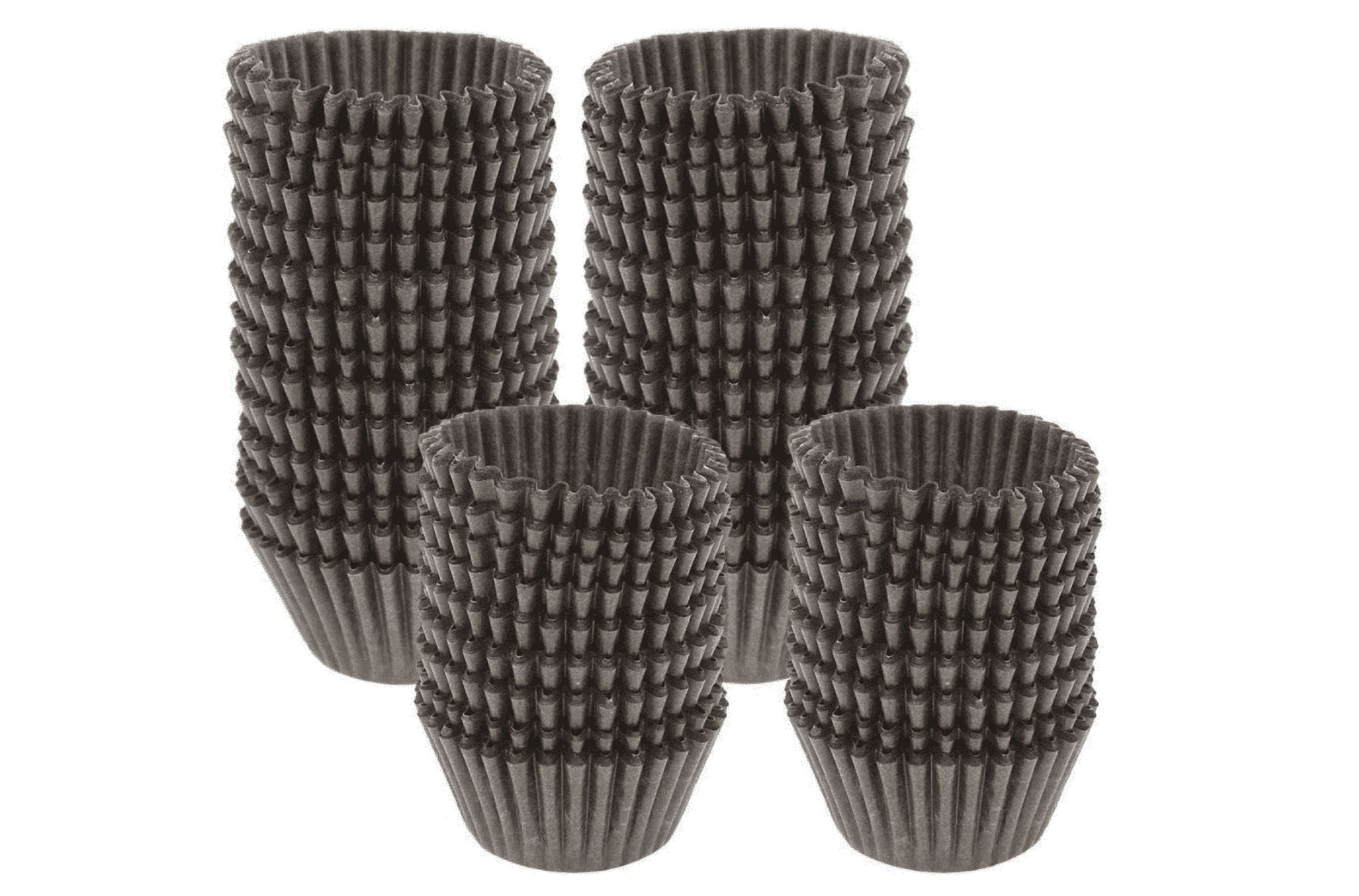 Mini Brown Cupcake Liners | 1000 Paper Baking Cups | Greaseproof No Smell Cupcake Wrappers | Muffin Liners for Desserts \u0026 Candies Cupcake Liner for Christmas Party Holidays