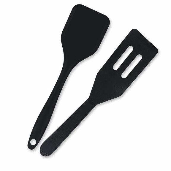 1 Pack Nonstick Heat-Resistant Silicone Mini Brownie Spatula Turner Black