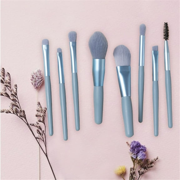 Mini Brush kit, 8pcs Mini Makeup Brushes, Makeup Brush Set Face brushes for Foundation, Blush, Eye Brushes for Blending, Shadow, Eyelash, Lip and Brow, travel makeup brushes