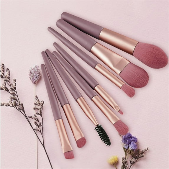 Mini Brush kit, 8pcs Mini Makeup Brushes, Makeup Brush Set Face brushes for Foundation, Blush, Eye Brushes for Blending, Shadow, Eyelash, Lip and Brow, travel makeup brushes