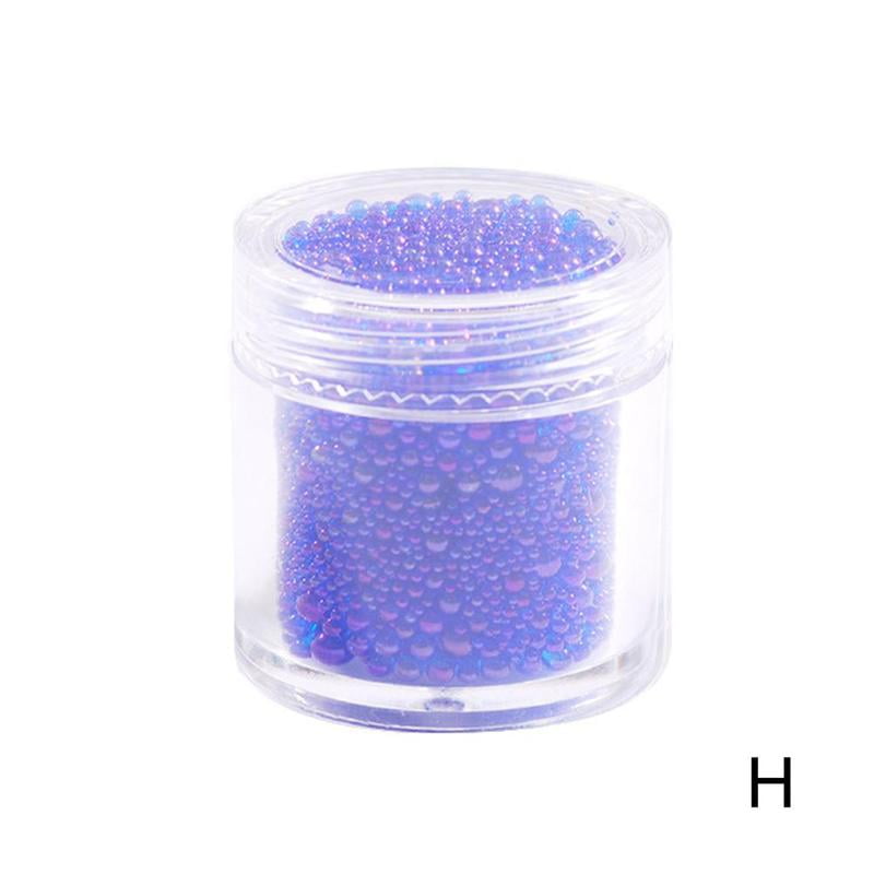 Glitter Beads - 8mm Small Transparent Glitter Acrylic or Plastic