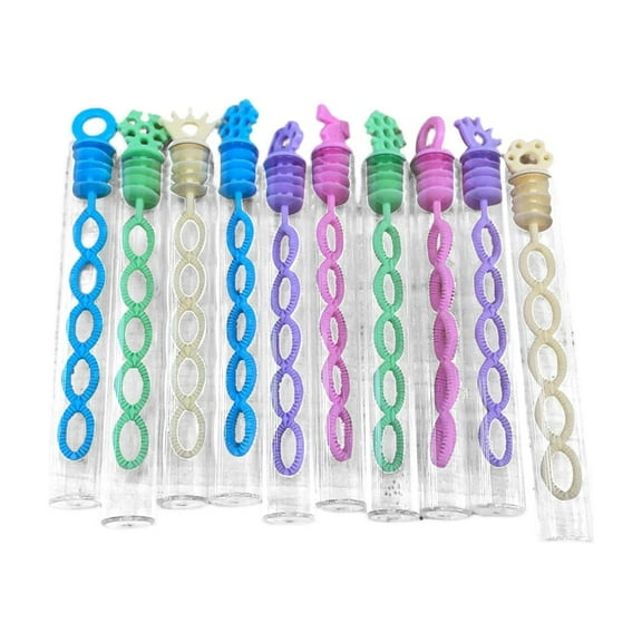 Mini Bubble Wand Tubes 10 PC Without Liquid, Wedding Bubbles for Outdoor Party Wedding Favors Activities (Random Color) 01-as shown