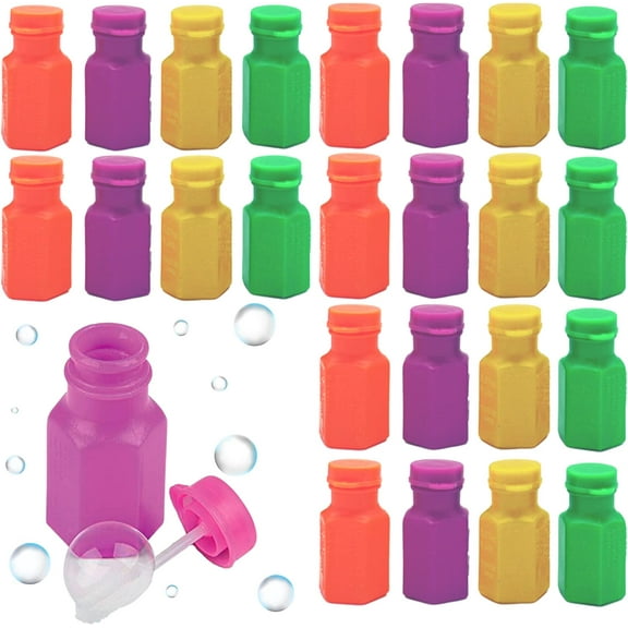Mini Bubbles Bulk [48 Pack] 1.6" Bubble Bottles Party Favors for Kids - Summer Pool Beach Toys, Goodie Bag Fillers by 4E's Novelty