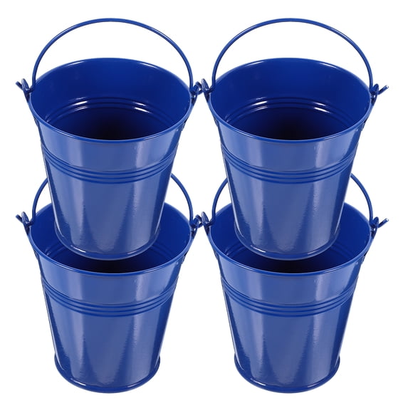 Tineasur Set of 4 Flower Buckets, Decorative for Indoor and Outdoor Use