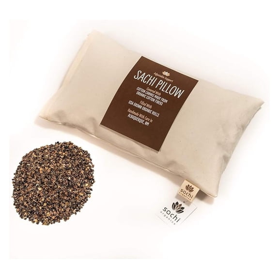 Mini Buckwheat Hull Pillow - 9x15 Lumbar & Neck Support - Adjustable Loft - Organic Hulls - Made in USA