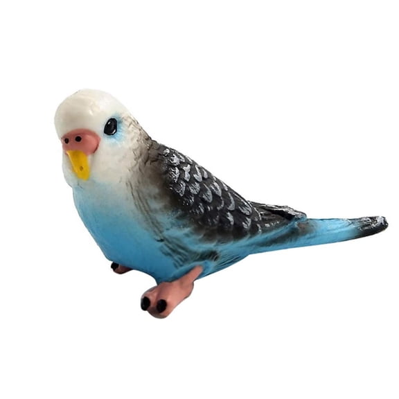 Mini Budgie Parrot Figurines, Realistic Parakeet Bird Models, Plastic Bird Animal Figures for Home, Garden, Terrarium, Diorama Decor, Party Favors, DIY Craft Projects