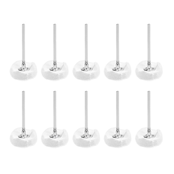 Mini Buffing Cloth Wheels 25mm x 5mm with 2.35mm Arbor for Rotary Tool White 10 Pcs