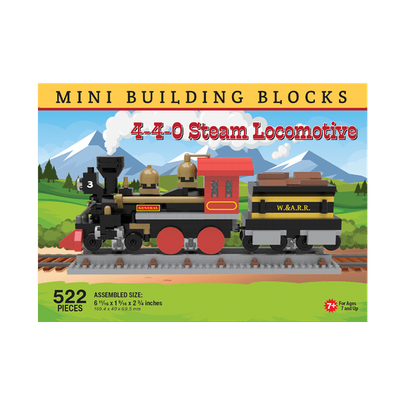 Mini Building Blocks - 4-4-0 Steam Locomotive