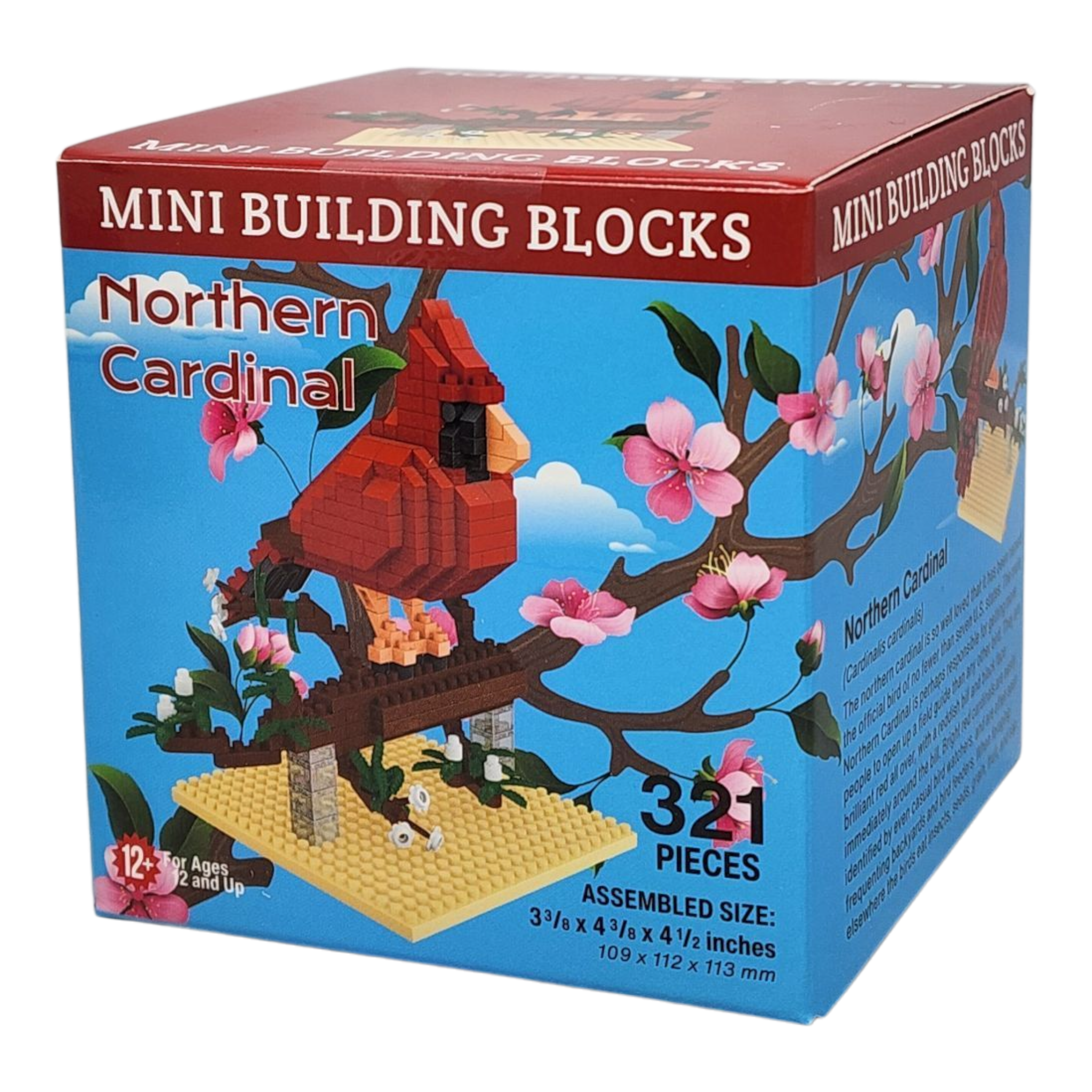 Meni Building Blocks Cardinal Mini Building Blocks for Kids - 318 Pieces Craft Set, Ages 7 ...