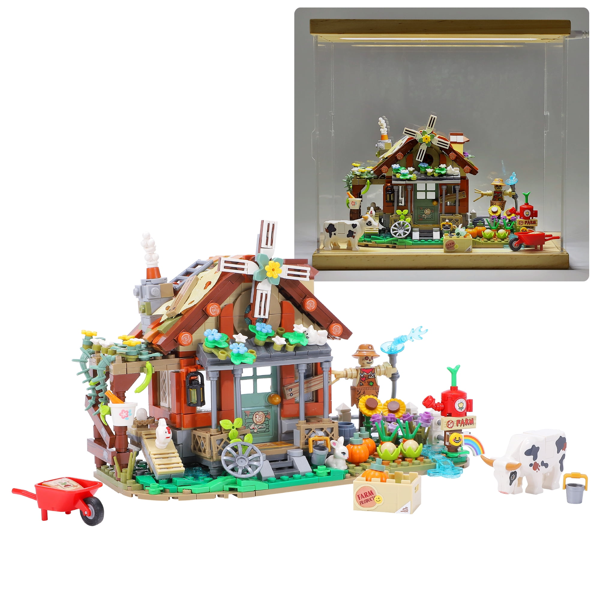 Mini Building Blocks Farm House Animals Inspired Mini Bricks MOC Street
