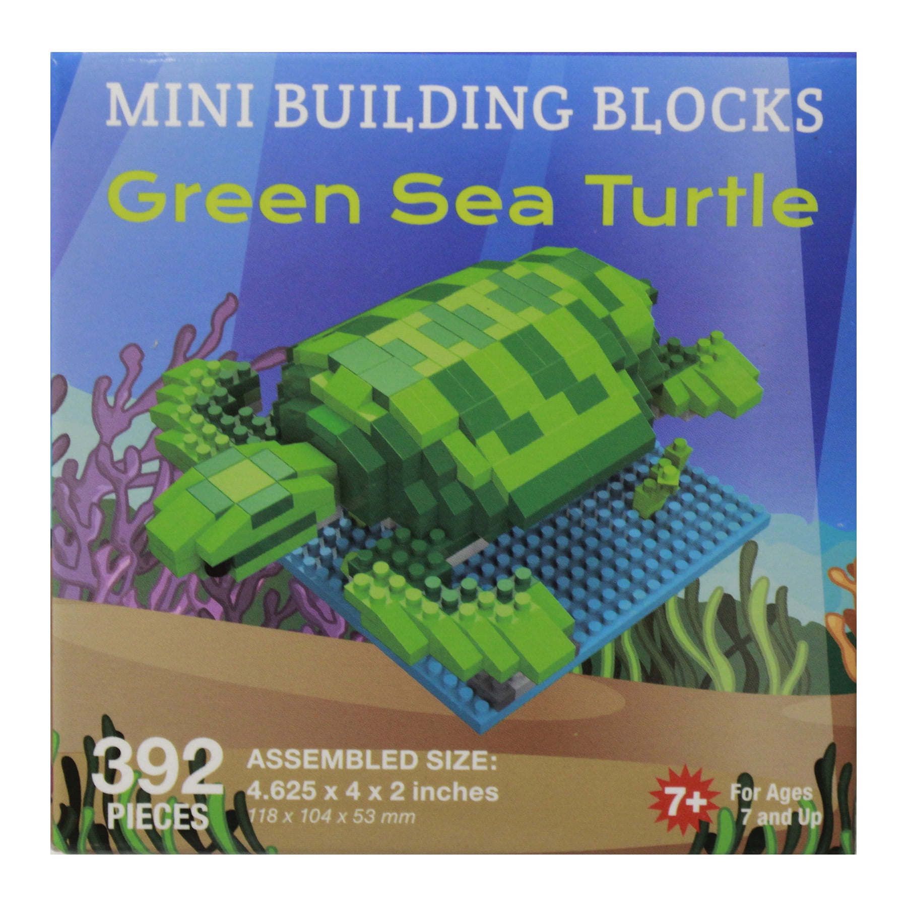 Meni Building Blocks Mini Building Blocks - Green Sea Turtle - Walmart.com