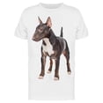thumbnail image 1 of Mini Bullterrier Looks Away T-Shirt Men -Image by Shutterstock, Male Small, 1 of 2