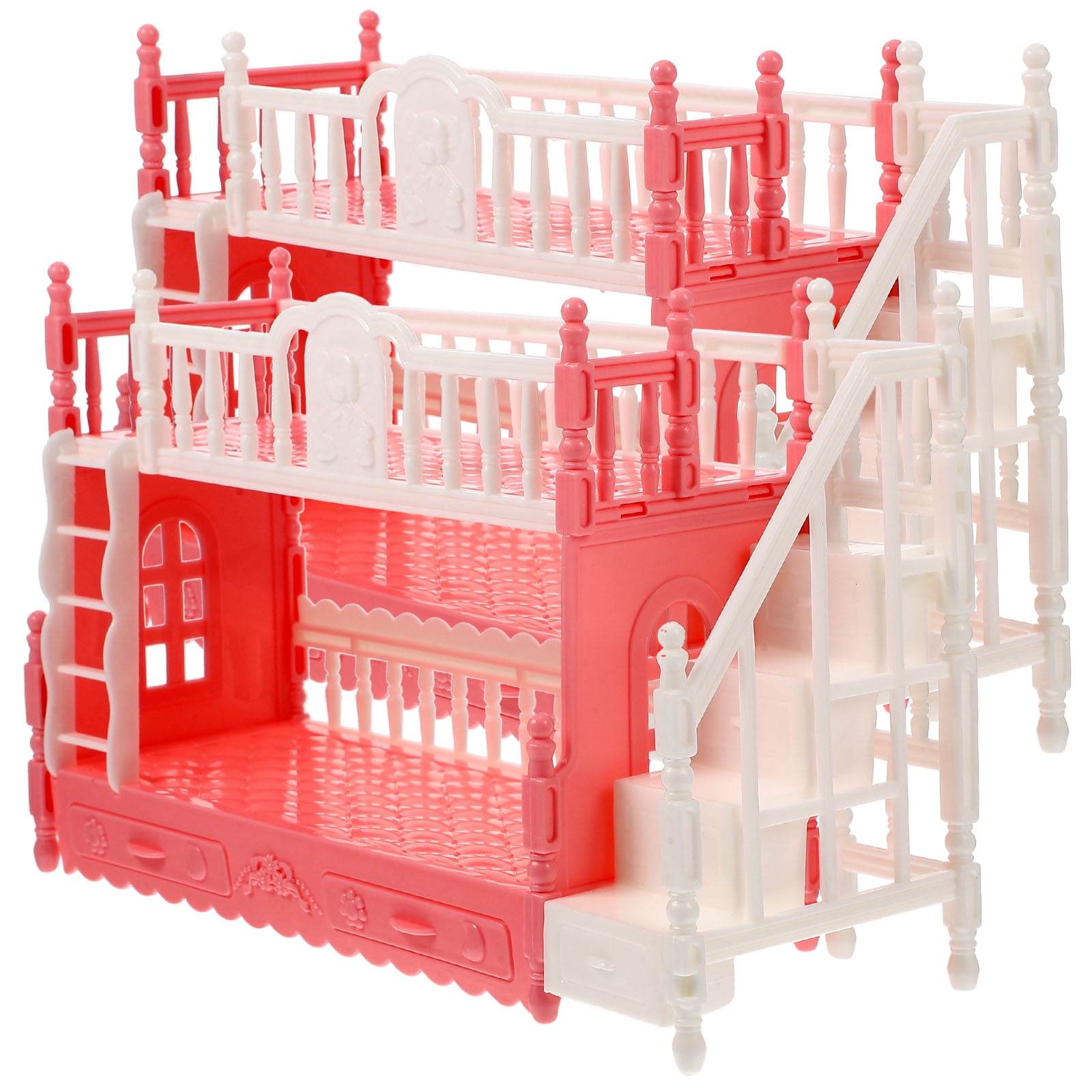 Mini Bunkbed Dolls Kit House Toy Furniture Props Decorative Child